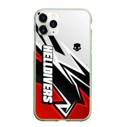 Чехол для iPhone 11 Pro матовый Helldivers 2 - white and red