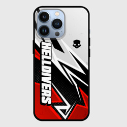 Чехол для iPhone 13 Pro Helldivers 2 - white and red