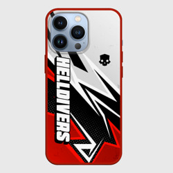 Чехол для iPhone 13 Pro Helldivers 2 - white and red