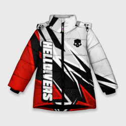 Зимняя куртка для девочек 3D Helldivers 2 - white and red