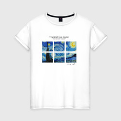 Звёздная ночь Ван Гог – Женская футболка хлопок с принтом купить со скидкой в -20%