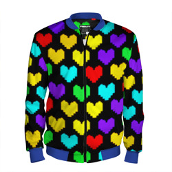 Мужской бомбер 3D Undertale heart pattern