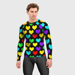 Мужской рашгард 3D Undertale heart pattern - фото 2