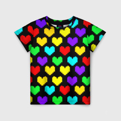 Детская футболка 3D Undertale heart pattern