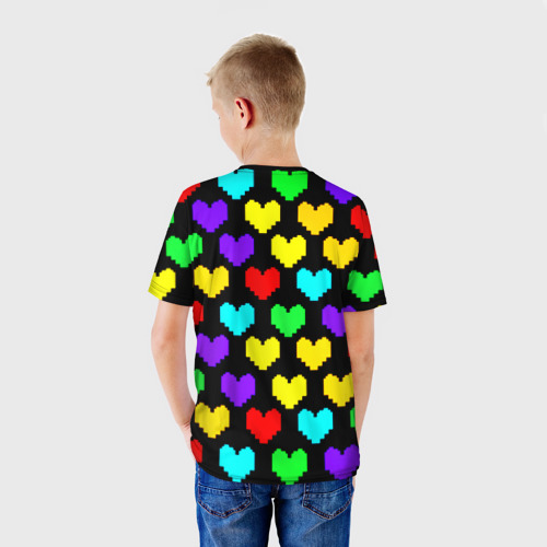 Детская футболка 3D Undertale heart pattern, цвет 3D печать - фото 4