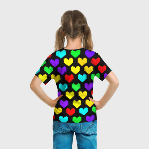 Детская футболка 3D Undertale heart pattern, цвет 3D печать - фото 6