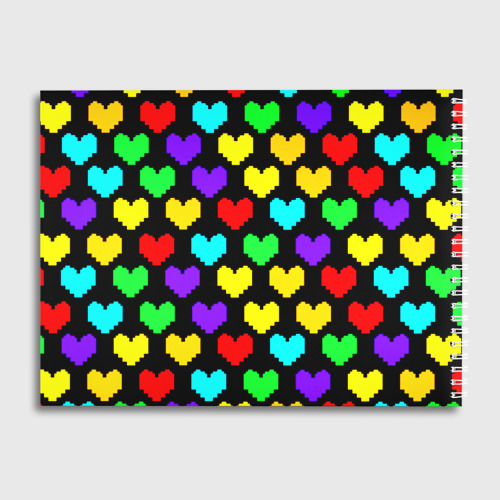 Альбом для рисования Undertale heart pattern - фото 2