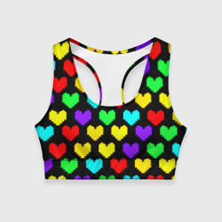 Женский спортивный топ 3D Undertale heart pattern