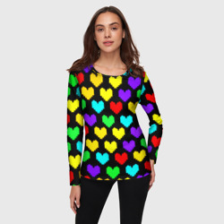 Женский лонгслив 3D Undertale heart pattern - фото 2