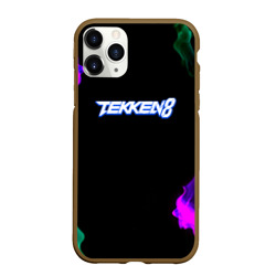 Чехол для iPhone 11 Pro матовый Tekken огненный дым текстура