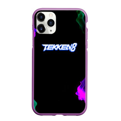 Чехол для iPhone 11 Pro Max матовый Tekken огненный дым текстура