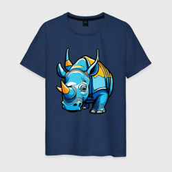 Мультяшный носорог – Мужская футболка хлопок с принтом купить со скидкой в -20%