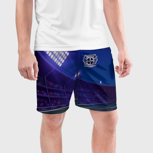 Мужские шорты спортивные Bayer 04 ночное поле, цвет 3D печать - фото 3