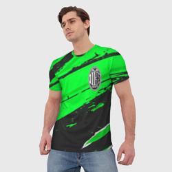 Мужская футболка 3D AC Milan sport green - фото 2