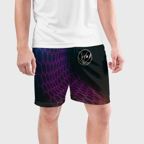Мужские шорты спортивные Porto футбольная сетка, цвет 3D печать - фото 3