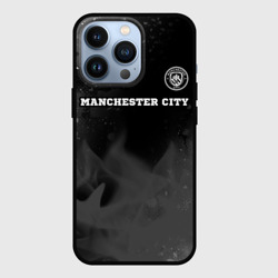 Чехол для iPhone 13 Pro Manchester City sport на темном фоне посередине