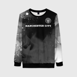 Женский свитшот 3D Manchester City sport на темном фоне посередине