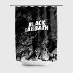 Штора 3D для ванной Black Sabbath black graphite