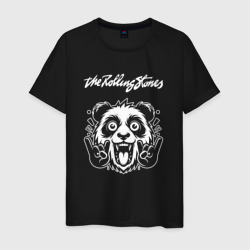 Мужская футболка хлопок Rolling Stones rock panda