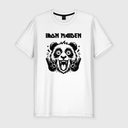 Мужская футболка хлопок Slim Iron Maiden - rock panda