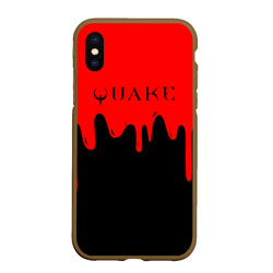 Чехол для iPhone XS Max матовый Quake краски текстура шутер