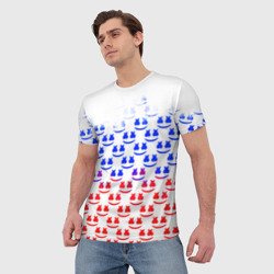 Мужская футболка 3D Marshmello russia color - фото 2