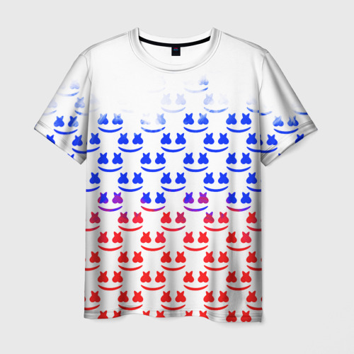 Мужская футболка 3D Marshmello russia color, цвет 3D печать