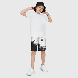 Детские спортивные шорты 3D Биткоин текстура крипта - фото 2