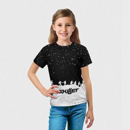 Детская футболка 3D Skillet rock music band, цвет 3D печать - фото 5