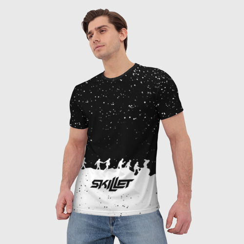 Мужская футболка 3D Skillet rock music band, цвет 3D печать - фото 3