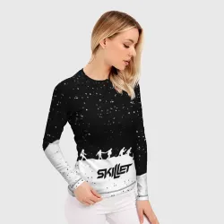 Женский рашгард 3D Skillet rock music band - фото 2