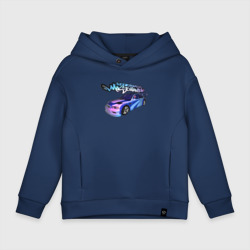 Детское худи Oversize хлопок NFS Most Wanted neon bmw