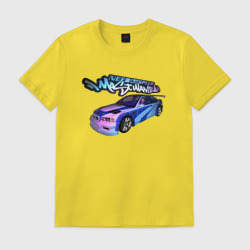Мужская футболка хлопок NFS Most Wanted neon bmw