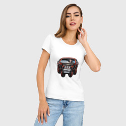Женская футболка хлопок Slim Райан гослинг за рулём мем - фото 2