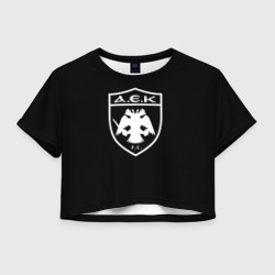 Женская футболка Crop-top 3D AEK fc белое лого