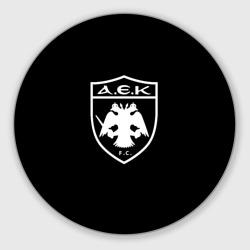 Круглый коврик для мышки AEK fc белое лого