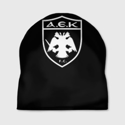 Шапка 3D AEK fc белое лого