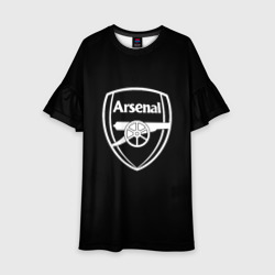 Детское платье 3D Arsenal fc белое лого