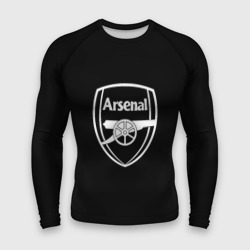 Мужской рашгард 3D Arsenal fc белое лого