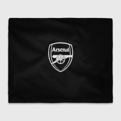 Плед 3D Arsenal fc белое лого