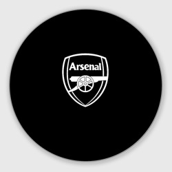 Круглый коврик для мышки Arsenal fc белое лого