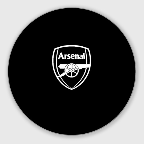 Круглый коврик для мышки Arsenal fc белое лого