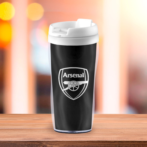 Термокружка-непроливайка Arsenal fc белое лого, цвет белый - фото 3