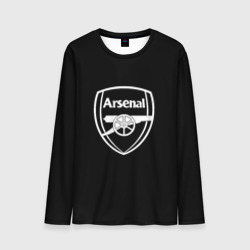 Мужской лонгслив 3D Arsenal fc белое лого