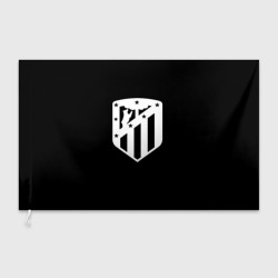 Флаг 3D Атлетико Мадрид белое лого фк