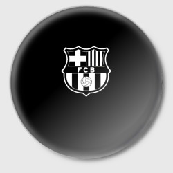 Значок Barcelona fc club белое лого