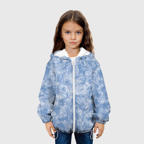 Детская куртка 3D с принтом Текстура лед, вид сбоку #3