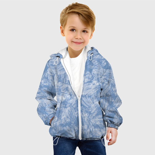 Детская куртка 3D с принтом Текстура лед, фото на моделе #1