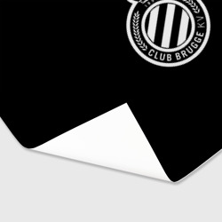 Бумага для упаковки 3D Брюгге fc club белое лого - фото 2