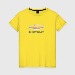 Женская футболка хлопок Chevrolet авто бренд